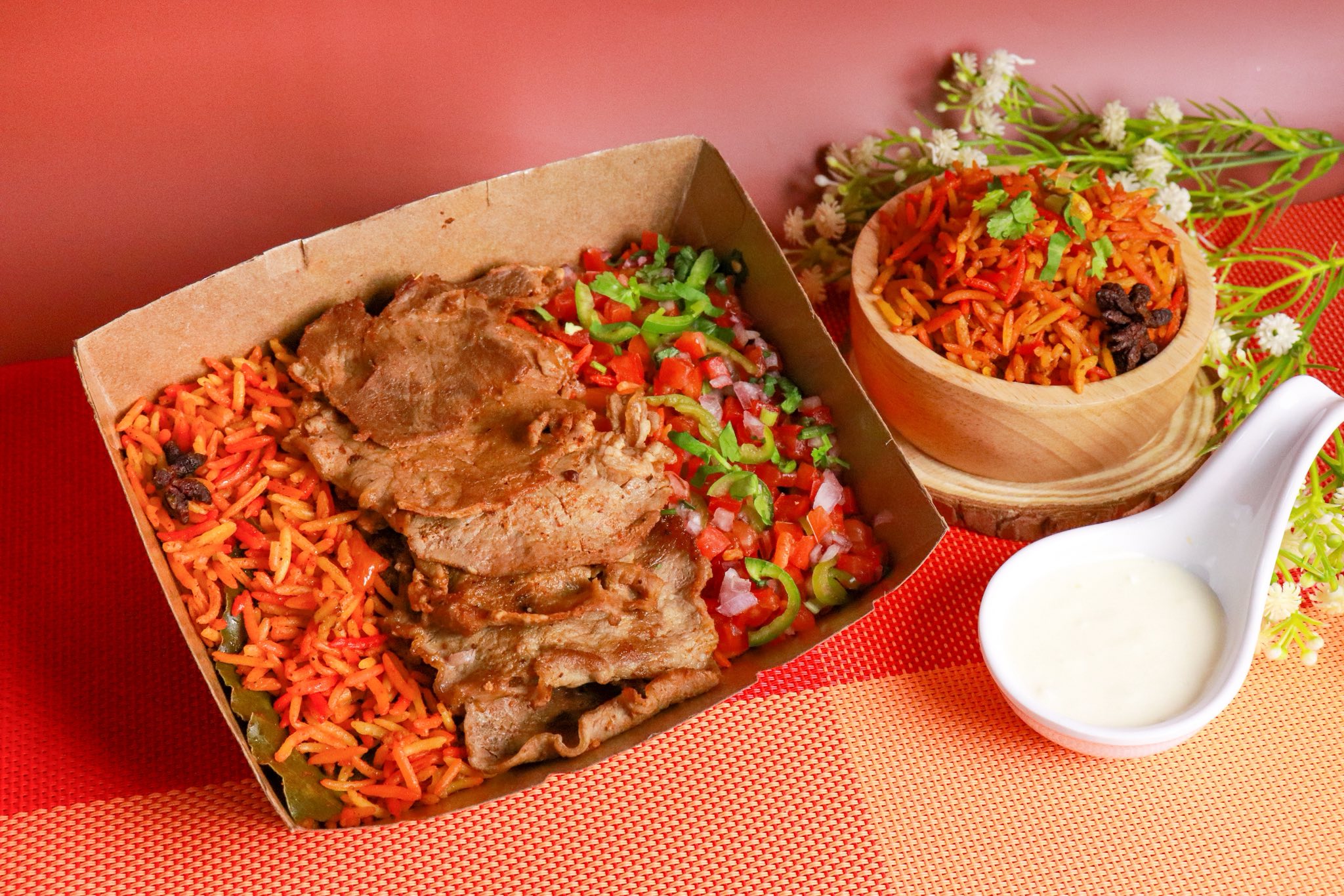 Grilled meat on skewer